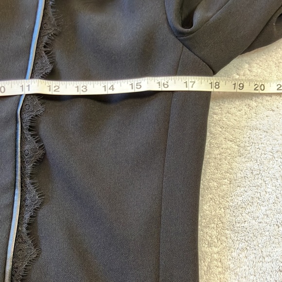 Elevenses lace trim open front drape blazer - Picture 8 of 9